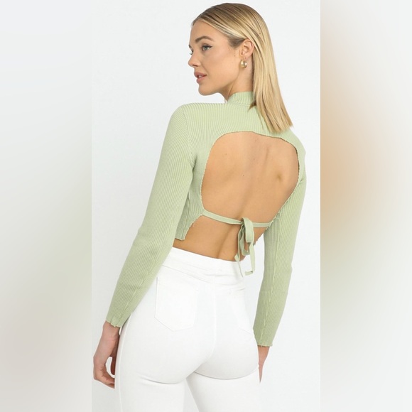 Showpo Open Back Sweater - Picture 2 of 5